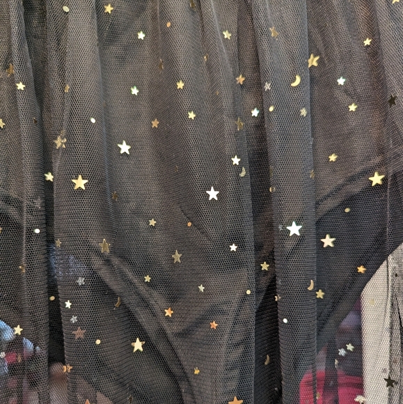 Women's Sheer Black Starry Skirt with Attached Panty NWT Size XL - Picture 4 of 4